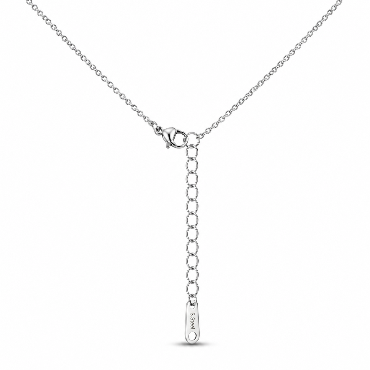 Crystal Swan Pendant Necklace – Silver