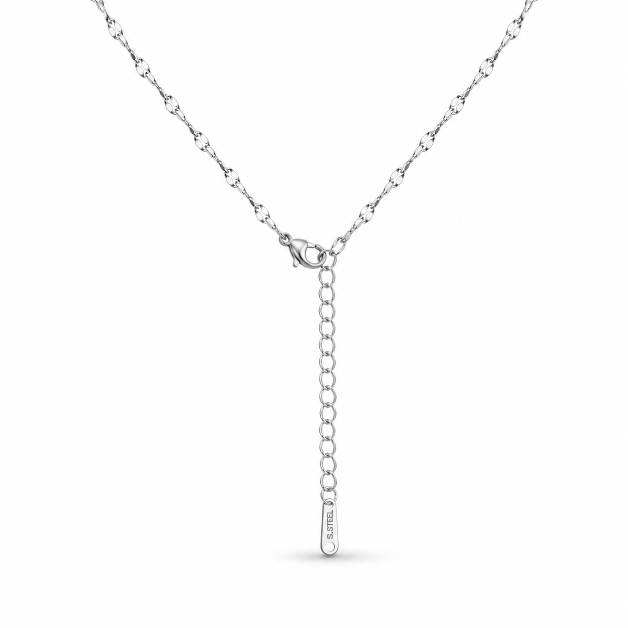 Twin Swan Amethyst Crystal Necklace – Silver