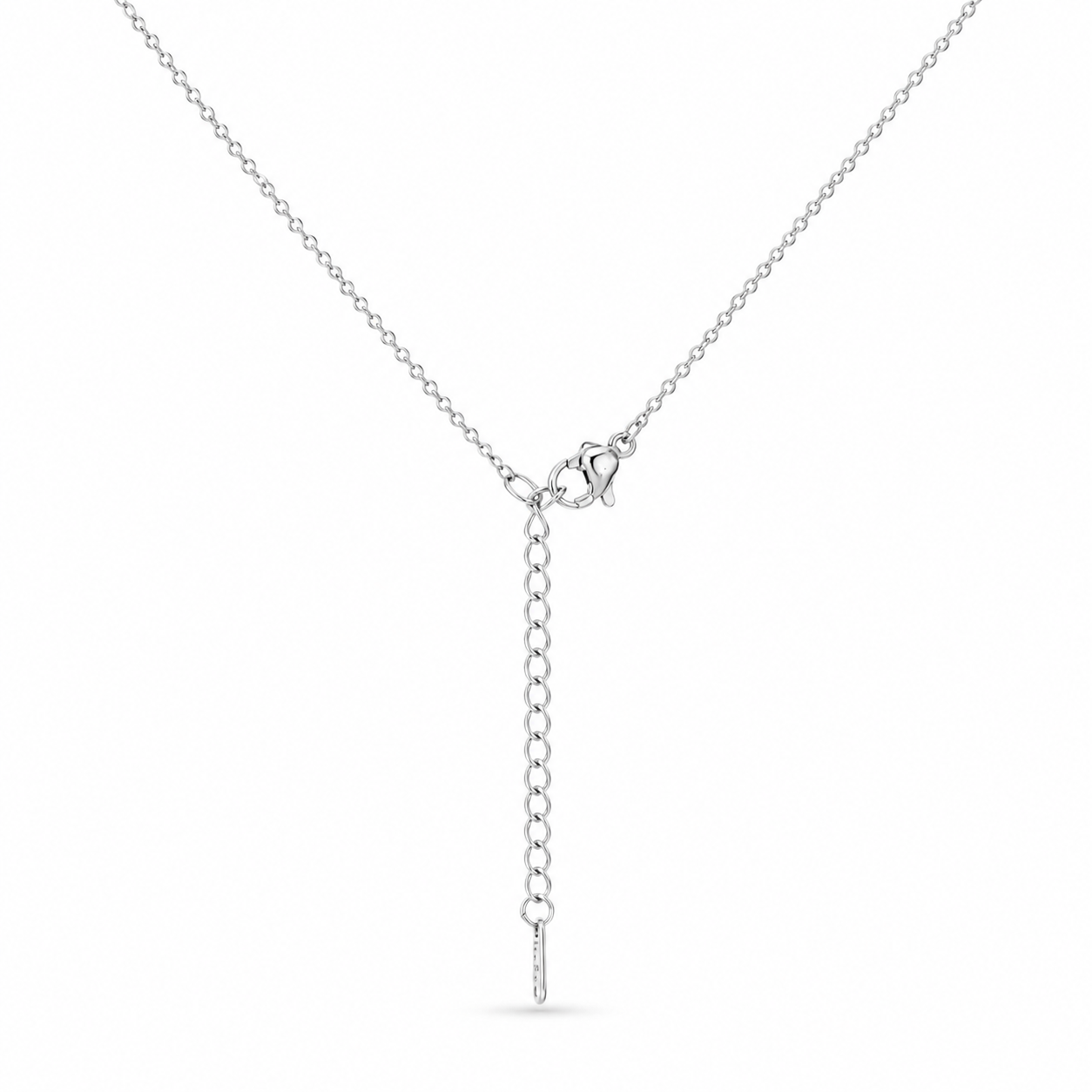 Pearl Bee Crystal Necklace – Silver