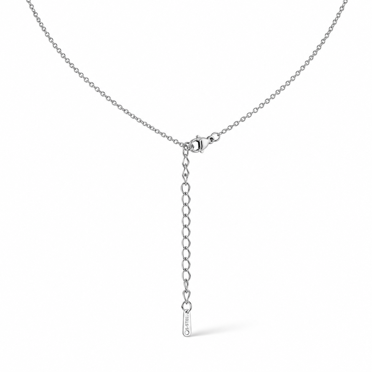 Crystal Handbag Charm Necklace – Silver