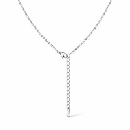 Bloom Halo Crystal Necklace – Silver