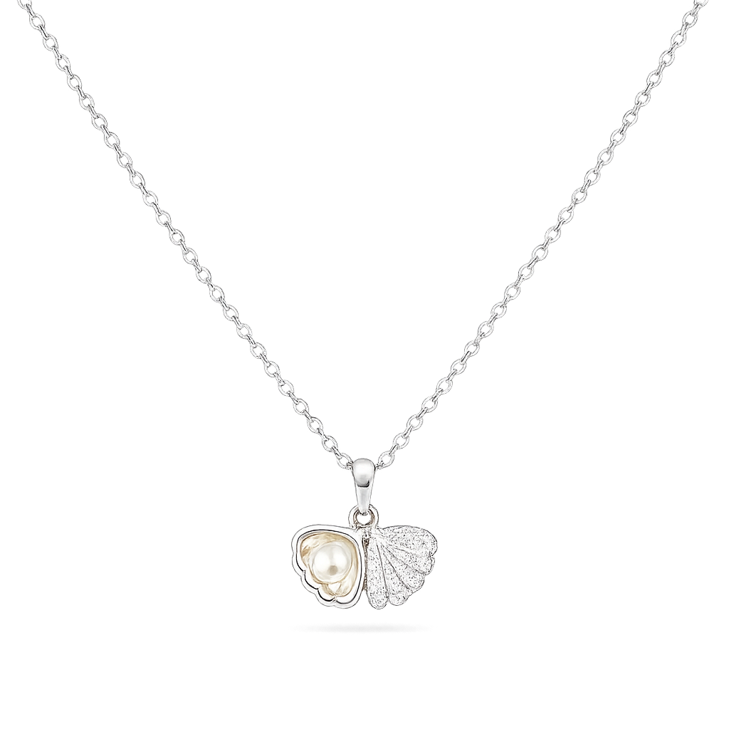 Pearl Shell Necklace – Silver
