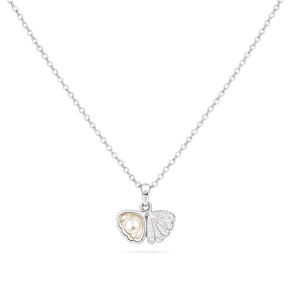 Pearl Shell Necklace – Silver