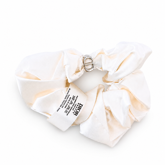 Dior Beauty Parfums White Hair Tie Band Scrunchie