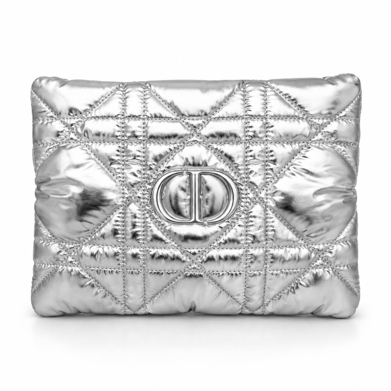 Dior Cannage silver pouch