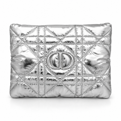 Dior Cannage silver pouch