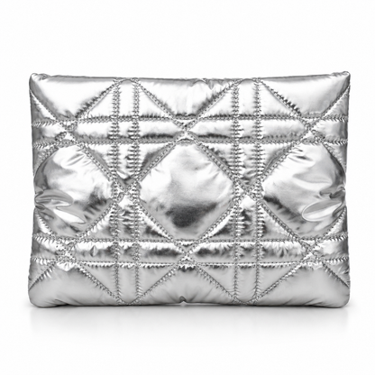Dior Cannage silver pouch