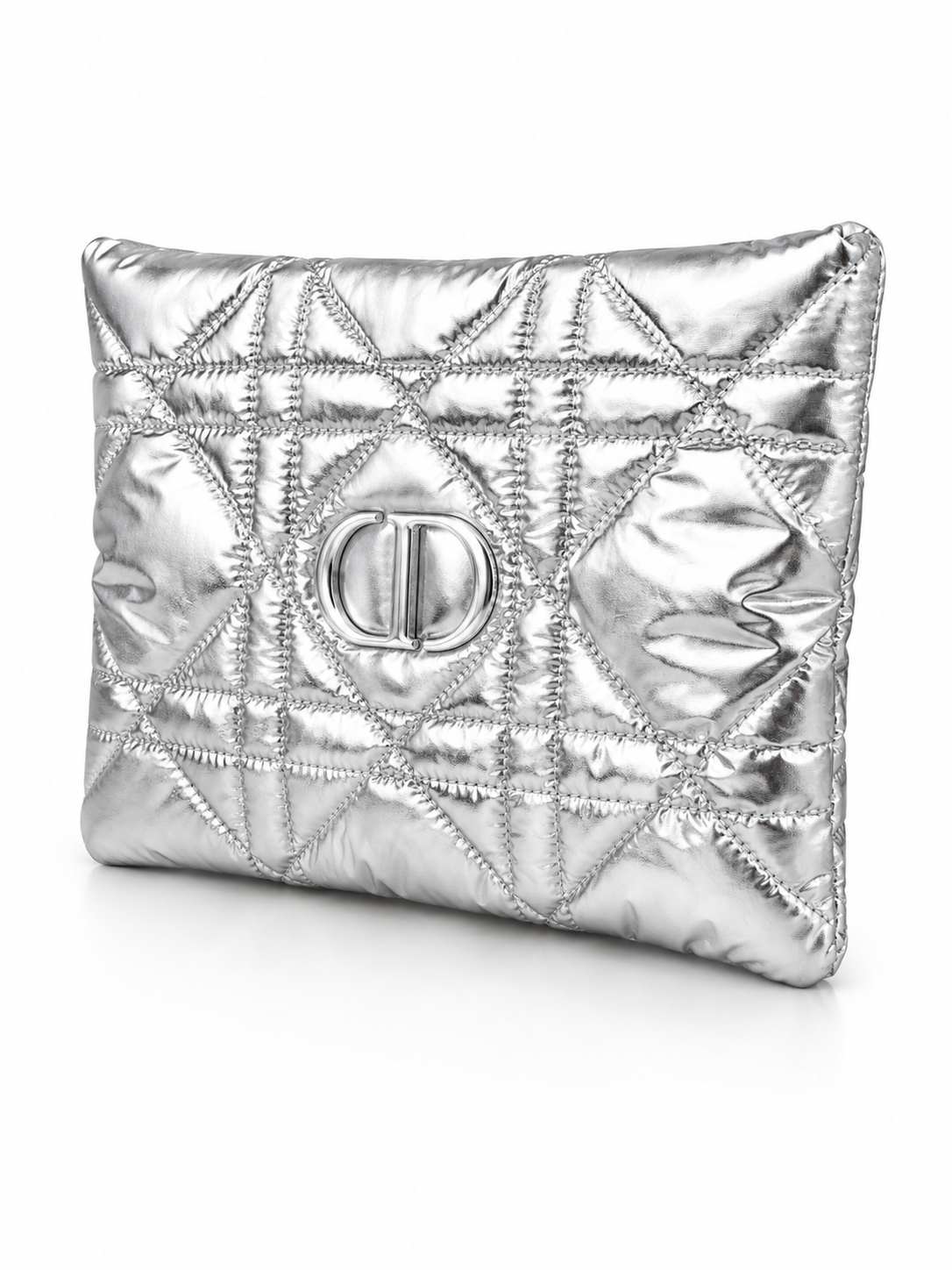 Dior Cannage silver pouch