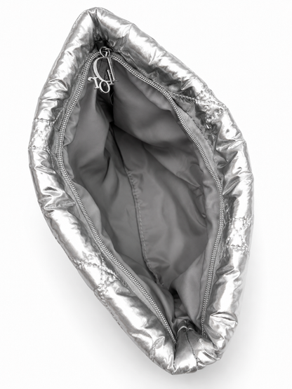 Dior Cannage silver pouch
