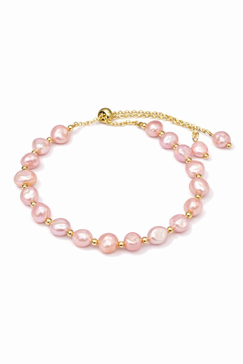 Pink Baroque Freshwater Pearl Bracelet