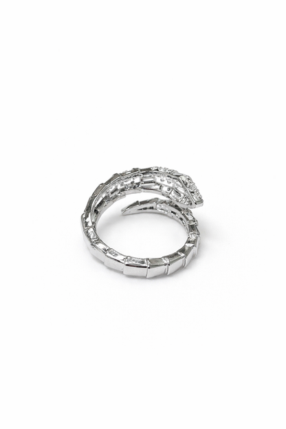Snake-shaped winding ring