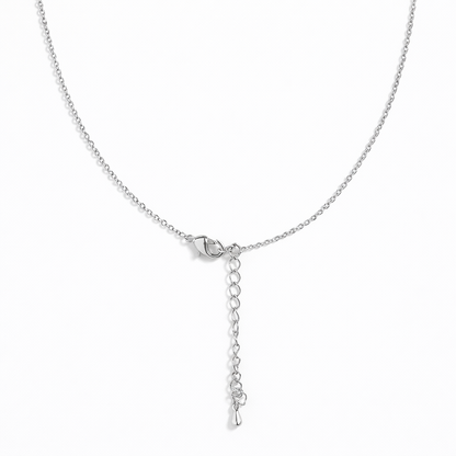 Heart-shaped and round pendant necklace