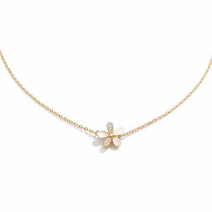 Gold-tone flower pattern necklace