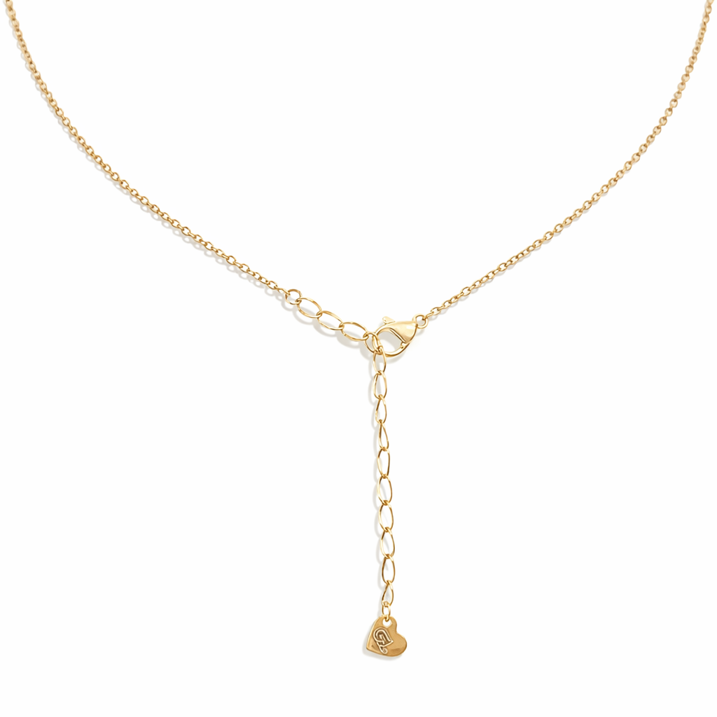 Gold-tone flower pattern necklace