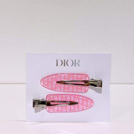 Dior Beauty Pink Hair Clips 2 piece set