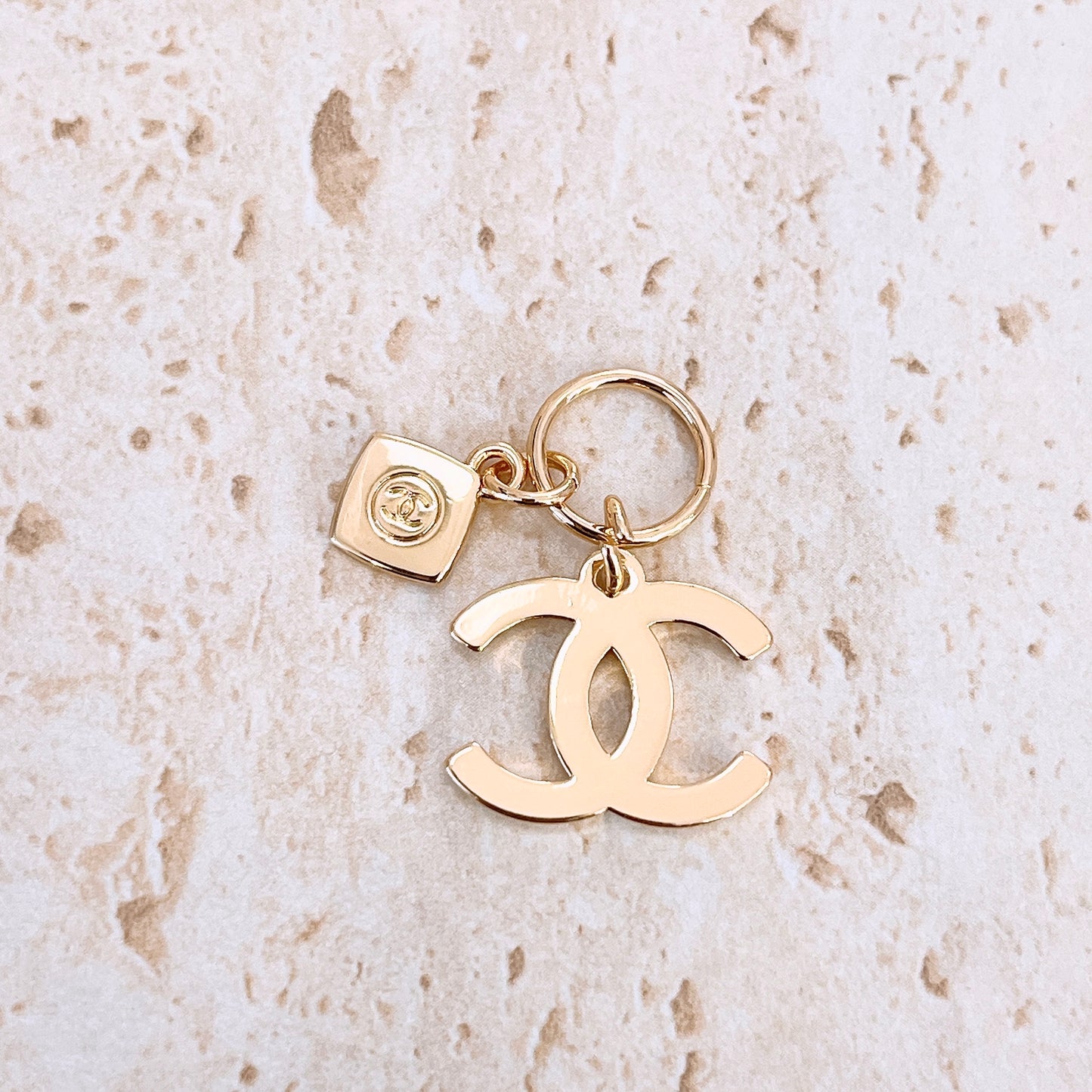 Chanel Double C Gold Logo Charm
