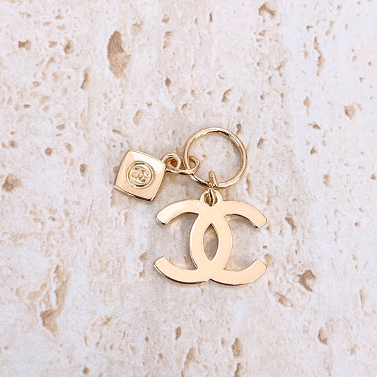 Chanel Double C Gold Logo Charm