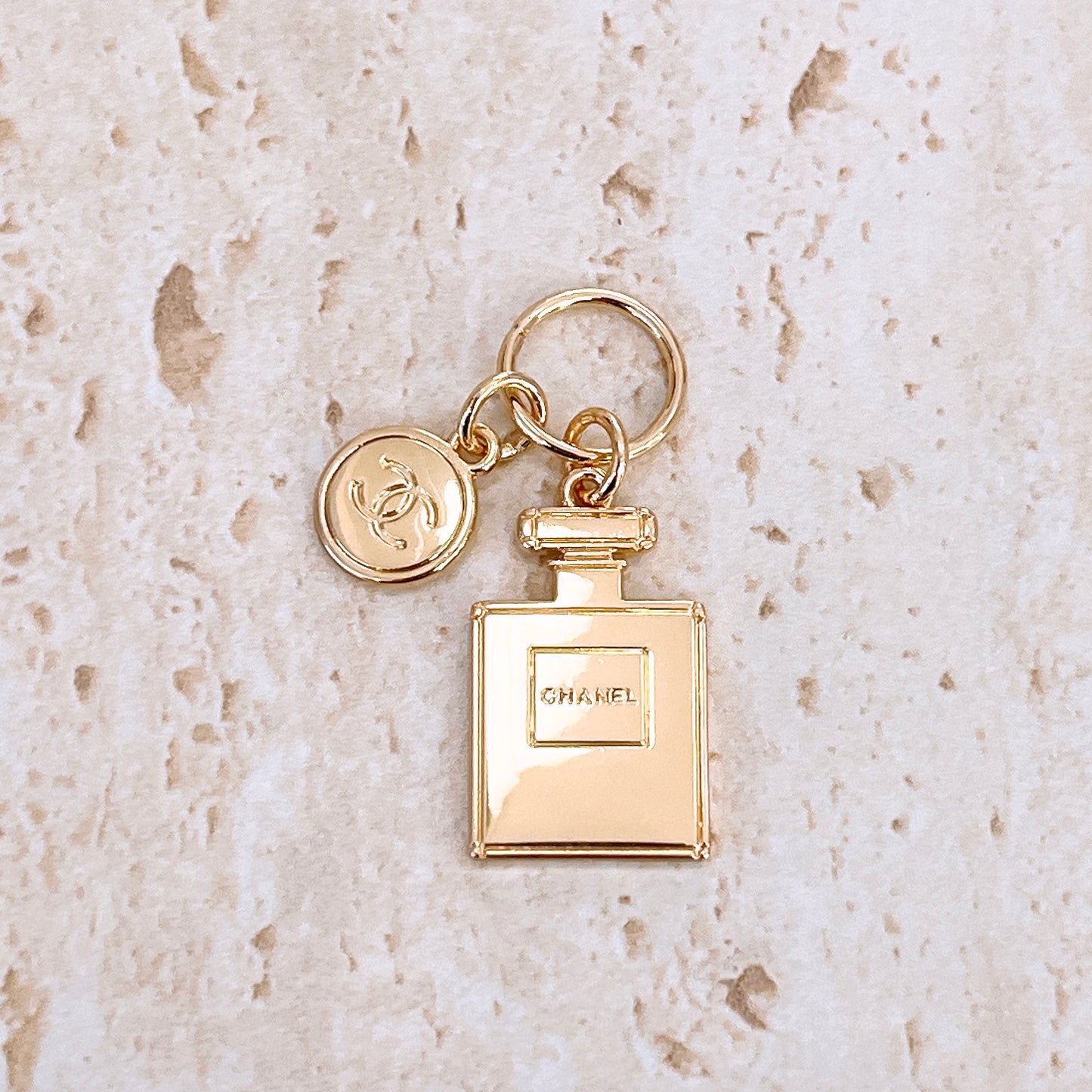 Chanel Gold-Tone Perfume Bottle Charm