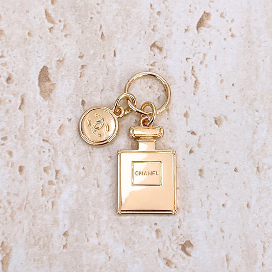 Chanel Gold-Tone Perfume Bottle Charm