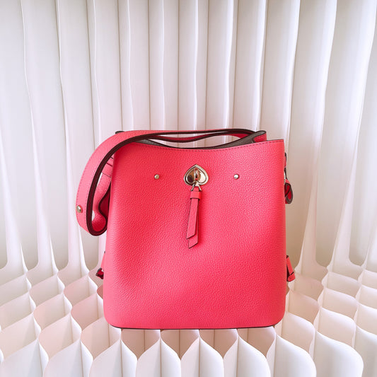 Kate Spade Eva Bucket Bag With Drawstring Red