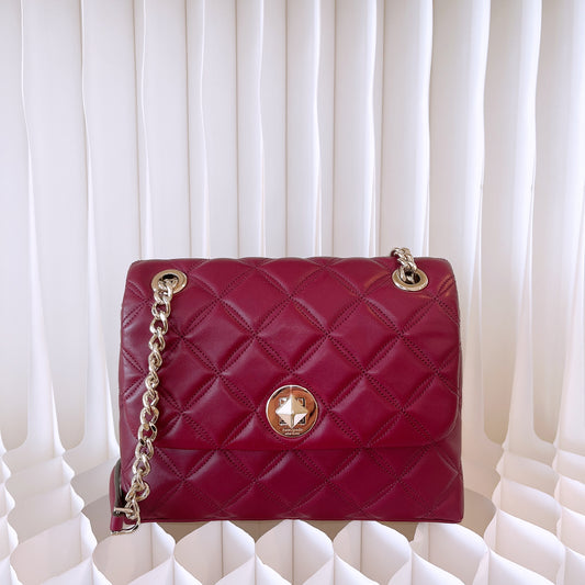 Kate Spade Natalis Medium Flap Shoulder Bag In Blackberry
