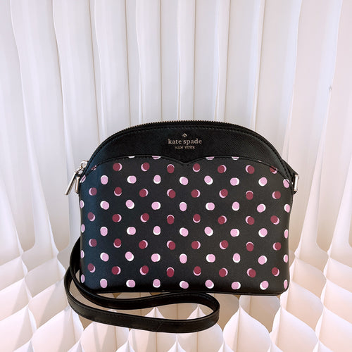 Kate Spade Payton Dome Crossbody With Multi Color Polka Dots
