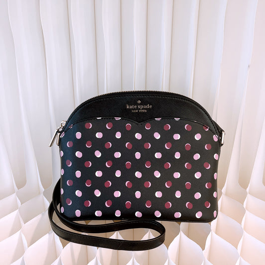 Kate Spade Payton Dome Crossbody With Multi Color Polka Dots