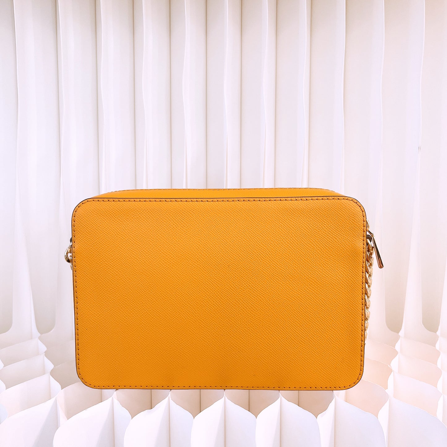 Michael Kors Jet Set Large Saffiano Leather Crossbody Bag in Yellow