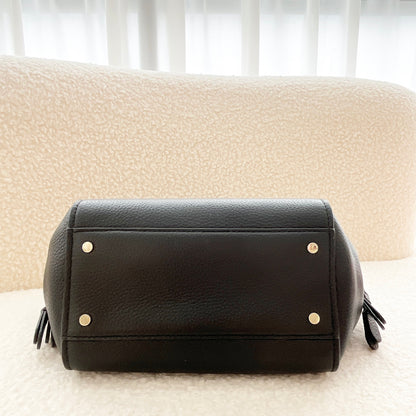 Kate Spade TEGAN Medium Satchel Black Pebbled Leather