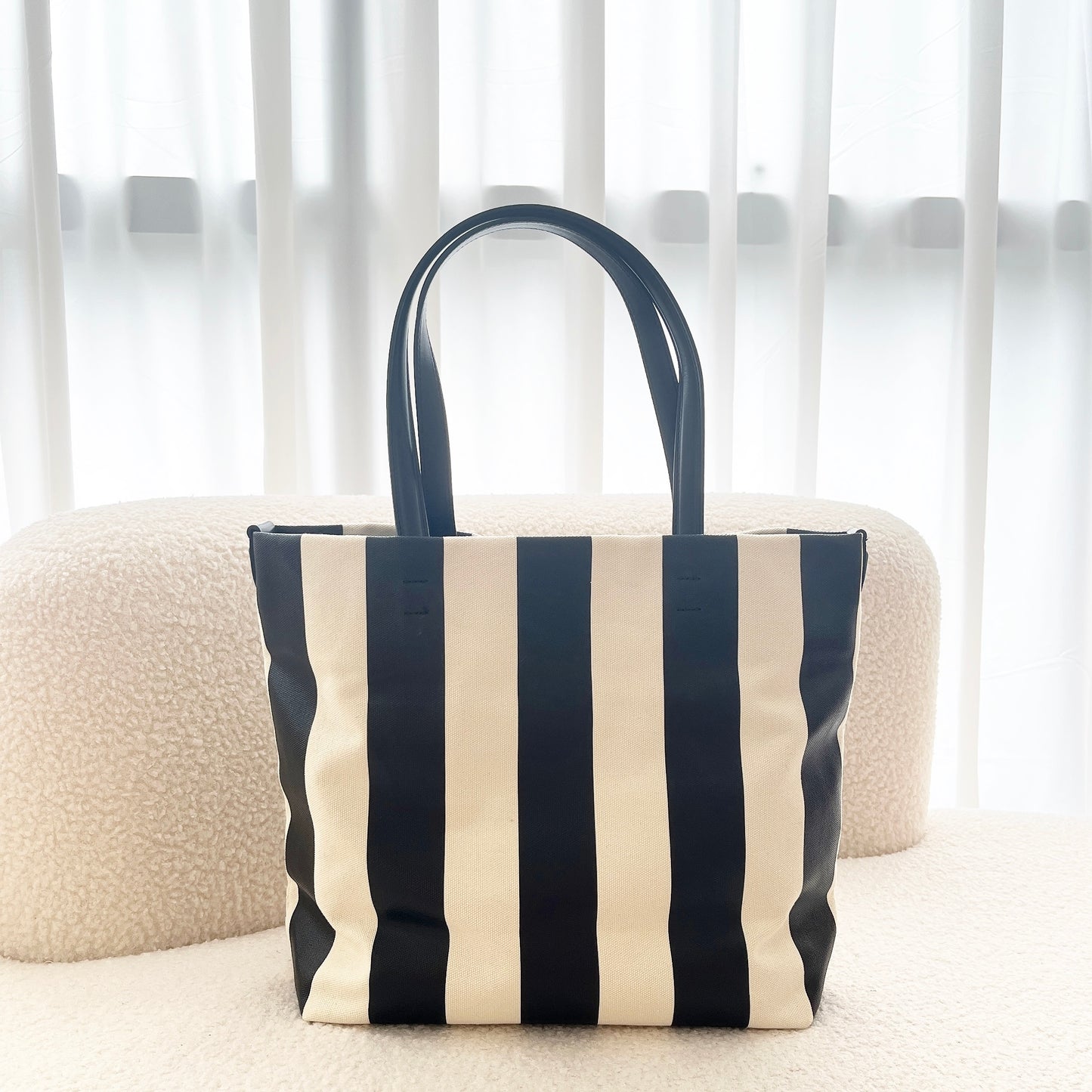Karllagerfeld Striped Canvas Beach Bag