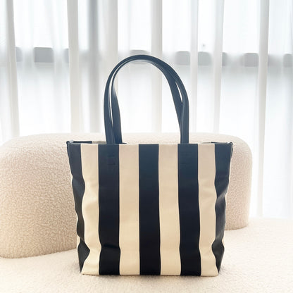 Karllagerfeld Striped Canvas Beach Bag