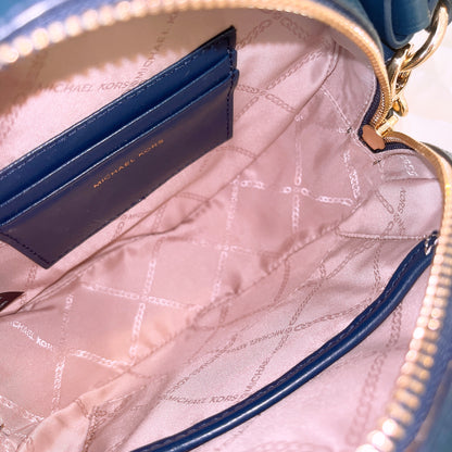 Michael Kors Delancey Medium Two-Tone Logo and Leather Canteen