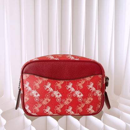 Coach Camera Bag 16 With Horse And Carriage Print And Rainbow