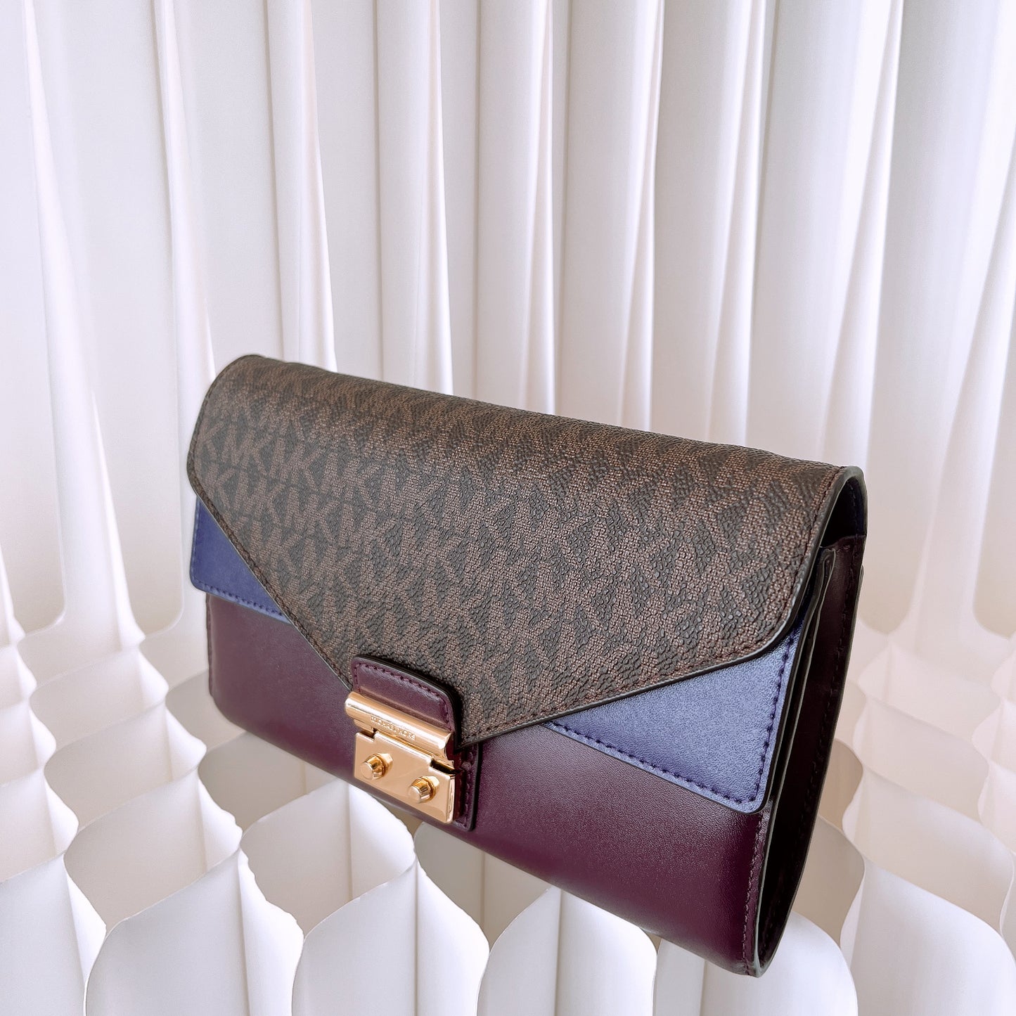 Michael Kors Sloan Leather and Logo Chain Wallet