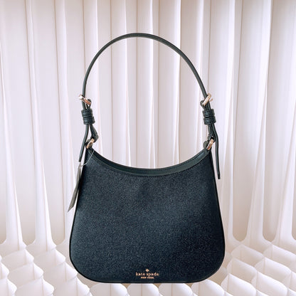 Kate Spade Glimmer Black Leather Shoulder Bag