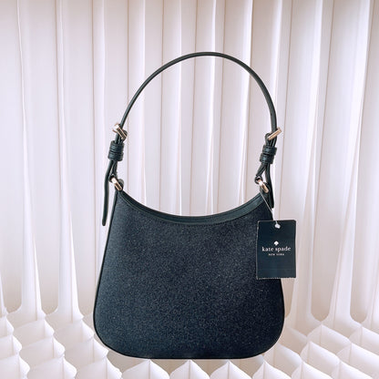 Kate Spade Glimmer Black Leather Shoulder Bag