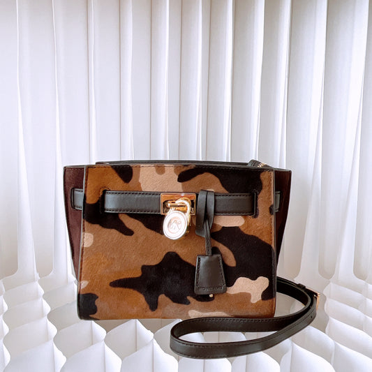 Michael Kors Hamilton Small Calf Hair Traveler Camouflage