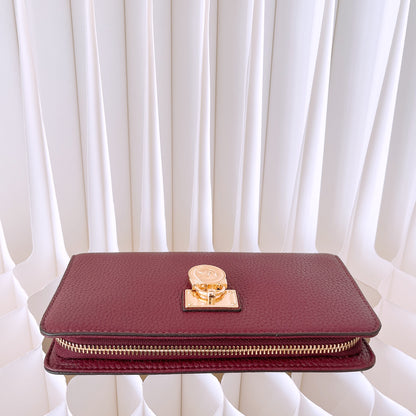 Michael Kors Hamilton Traveler Leather Large Zip Around Wallet