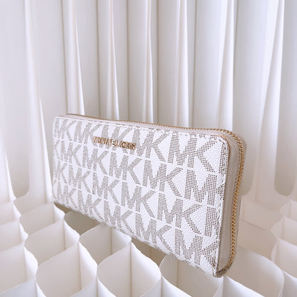 Michael Kors Jet Set Travel Continental Wallet vanilla/Acrn
