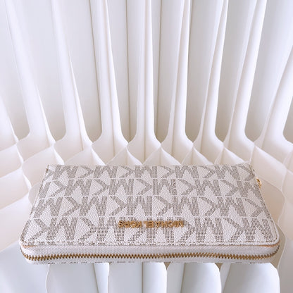Michael Kors Jet Set Travel Continental Wallet vanilla/Acrn