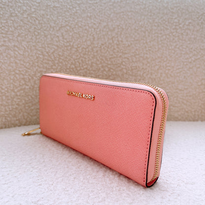 Michael Kors Jet Set Travel Tech Continental Leather Pale Pink
