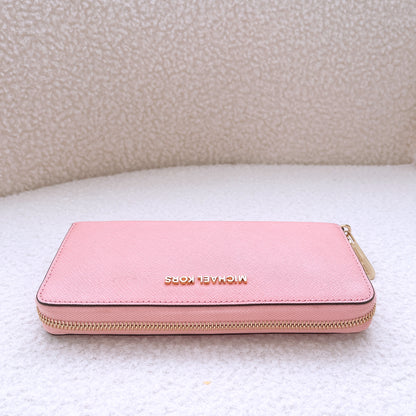 Michael Kors Jet Set Travel Tech Continental Leather Pale Pink