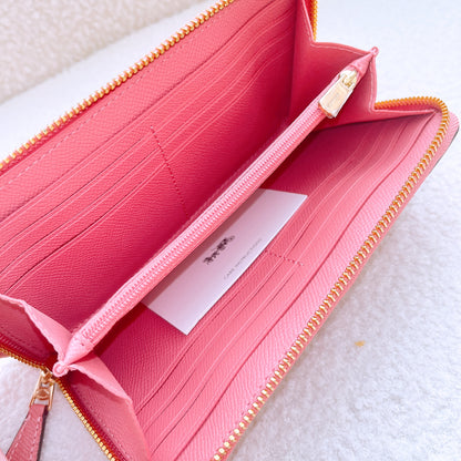 Coach Crossgrain Leather Accordion Zip Wallet