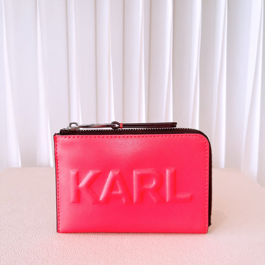 Karl Lagerfeld k/karl seven logo-embossed zip purse