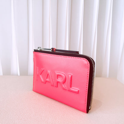 Karl Lagerfeld k/karl seven logo-embossed zip purse