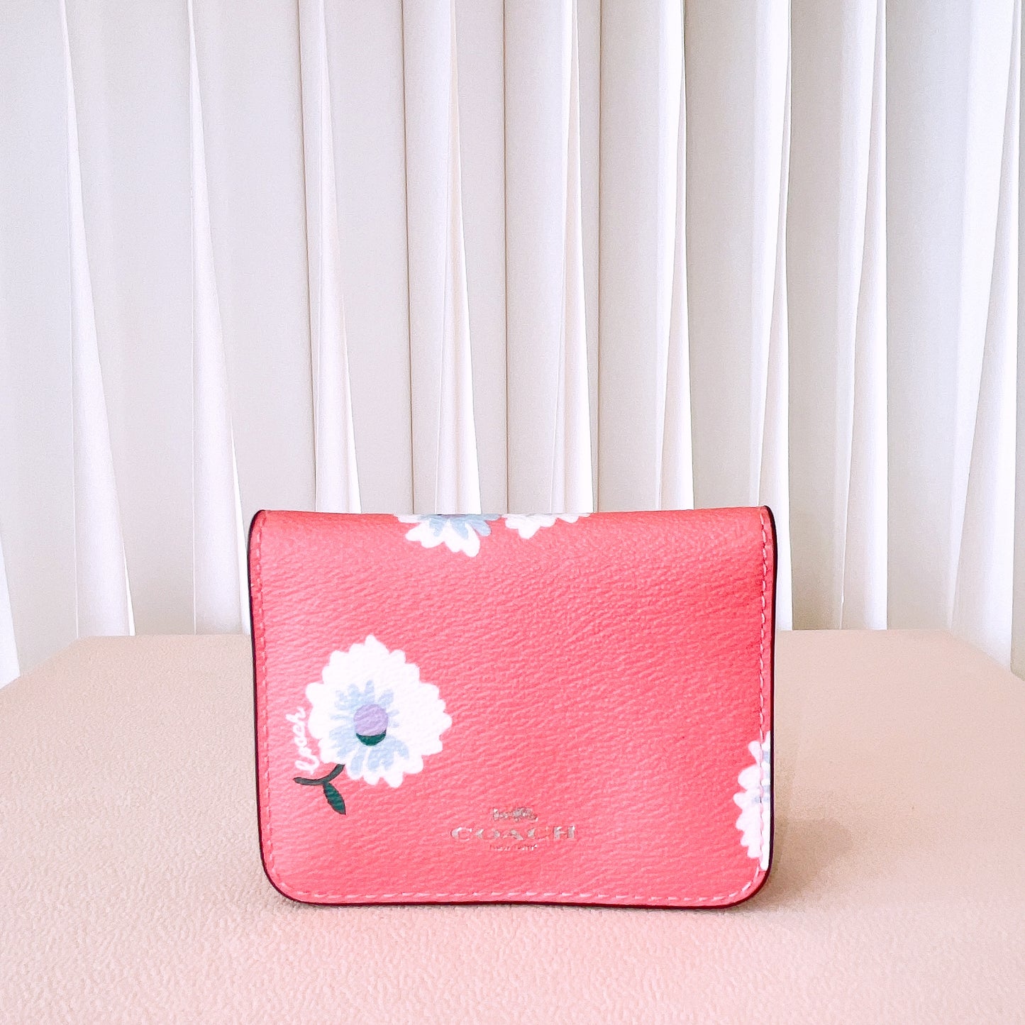 Coach Daisy Card Case In Bubblegum Multi