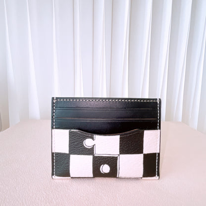 Coach Slim Id Card Case With Checkerboard Print