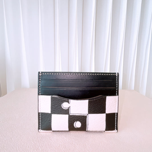 Coach Slim Id Card Case With Checkerboard Print