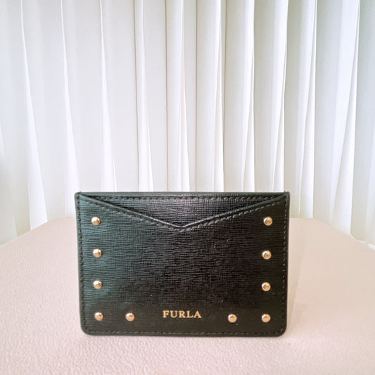 Furla Black Leather Slim Card Holder