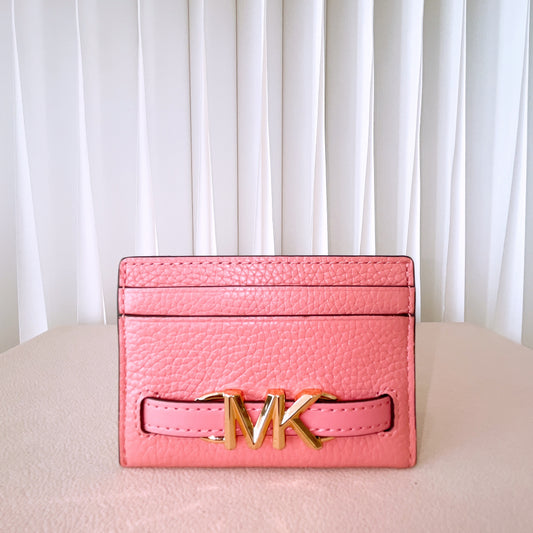 Michael Kors Women's Reed Pebbled Leather Card Case in Primrose